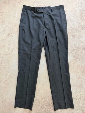 Men's Classic Dark Gray Dress Pants - Tailored Business Trousers
